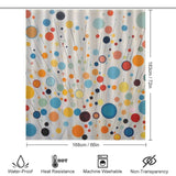 Colorful Polka Dot Shower Curtain