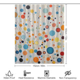 Colorful Polka Dot Shower Curtain