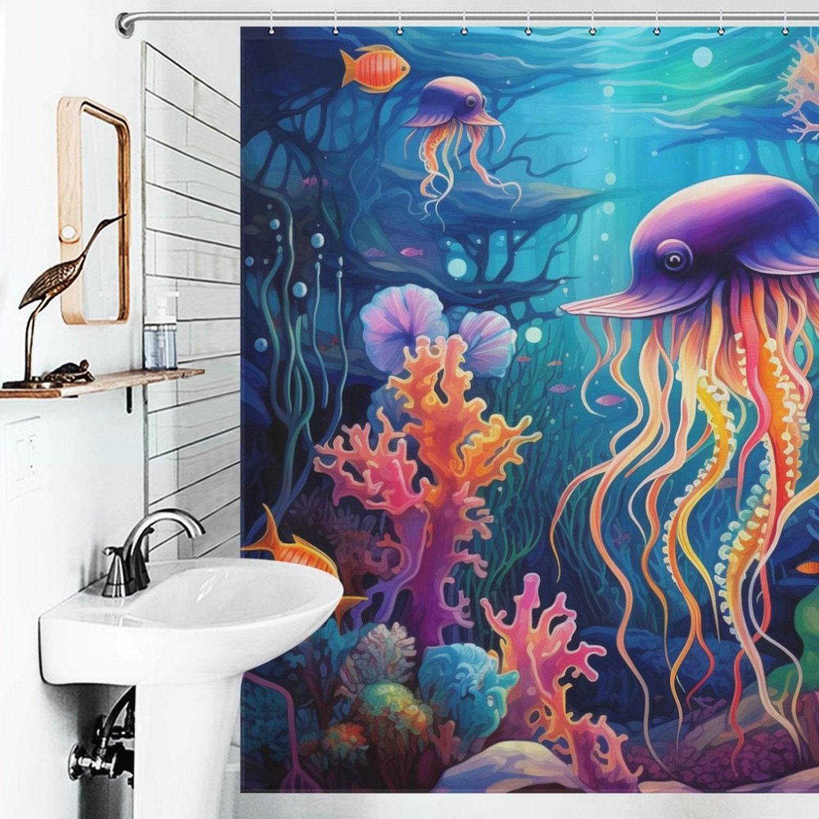 Colorful Underwater Shower Curtain