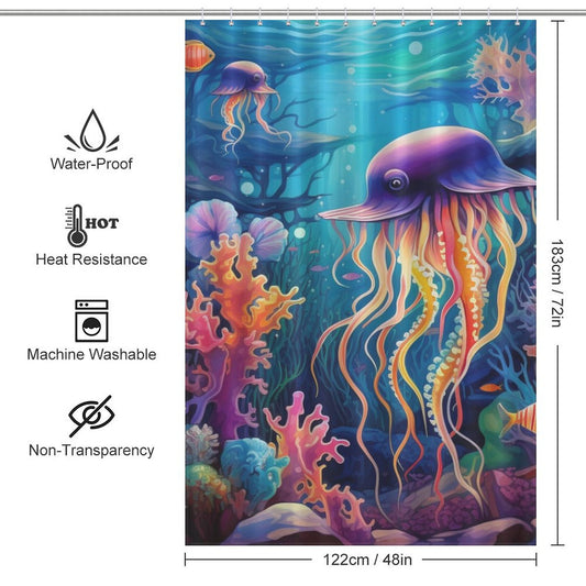 Colorful Underwater Shower Curtain