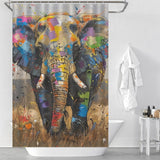 Colorful Wild Elephant Shower Curtain