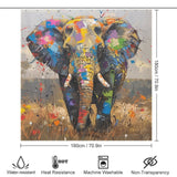 Colorful Wild Elephant Shower Curtain