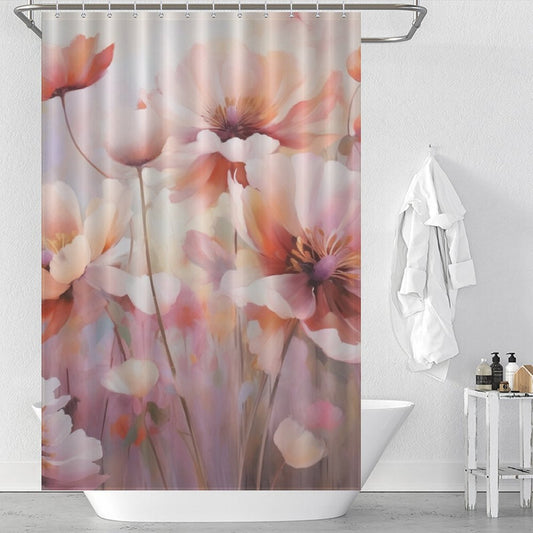 Colorful and Whimsical Watercolor Floral Shower Curtain