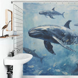 Contemplative Whale Shower Curtain