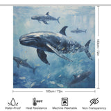 Contemplative Whale Shower Curtain