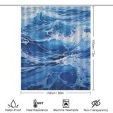 Contemporary Elegance: Indigo Blue Shower Curtain