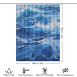 Contemporary Elegance: Indigo Blue Shower Curtain