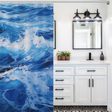 Contemporary Elegance: Indigo Blue Shower Curtain