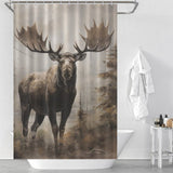 Contemporary Moose Shower Curtain