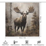 Contemporary Moose Shower Curtain