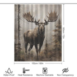 Contemporary Moose Shower Curtain