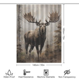 Contemporary Moose Shower Curtain