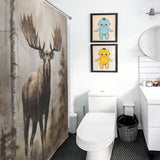 Contemporary Moose Shower Curtain