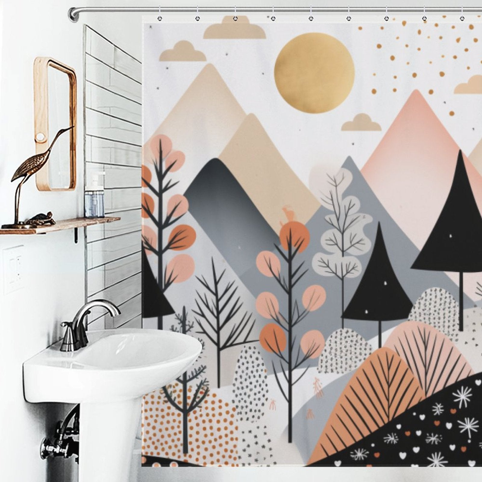 Contemporary Scandinavian Shower Curtain