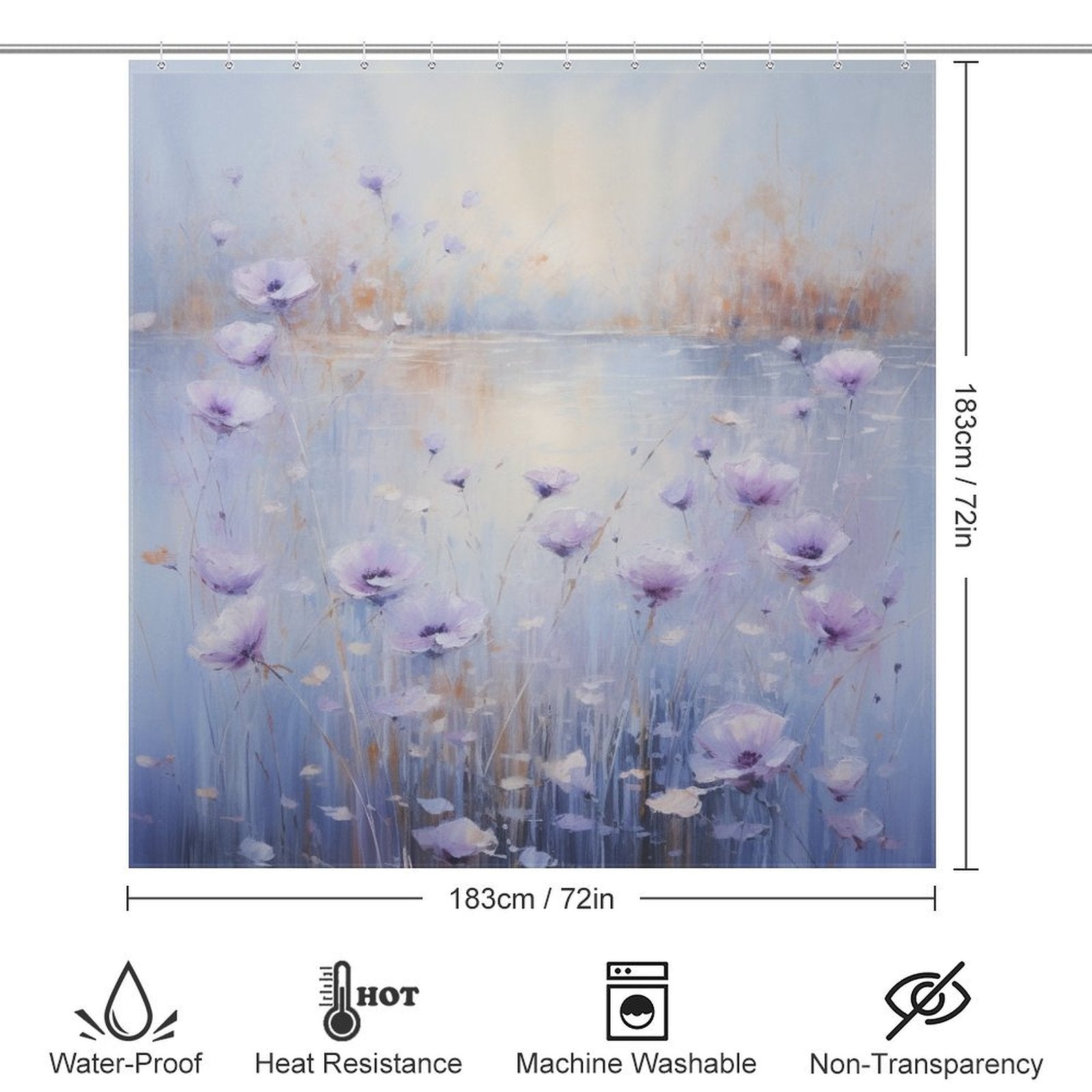 CoolLavender Periwinkle Shower Curtain