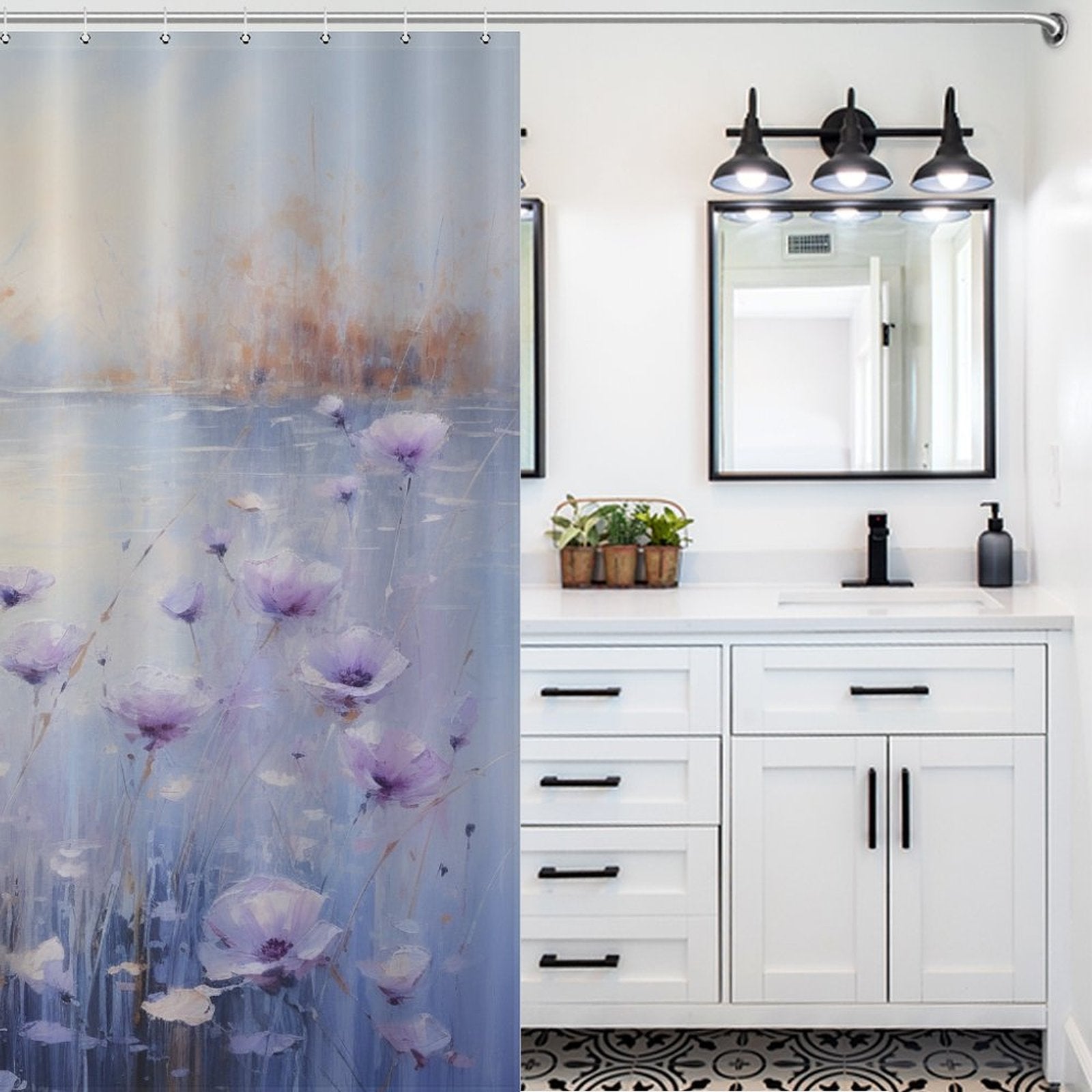 CoolLavender Periwinkle Shower Curtain