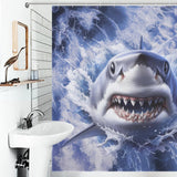 Cool Ocean Shark Beach Shower Curtain