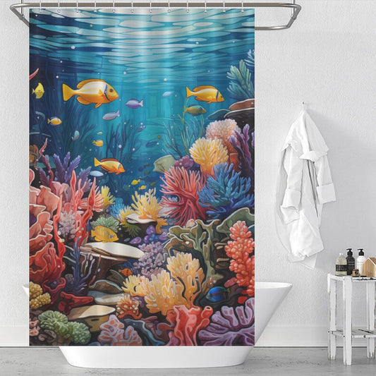 Coral Reef Aquarium Shower Curtain
