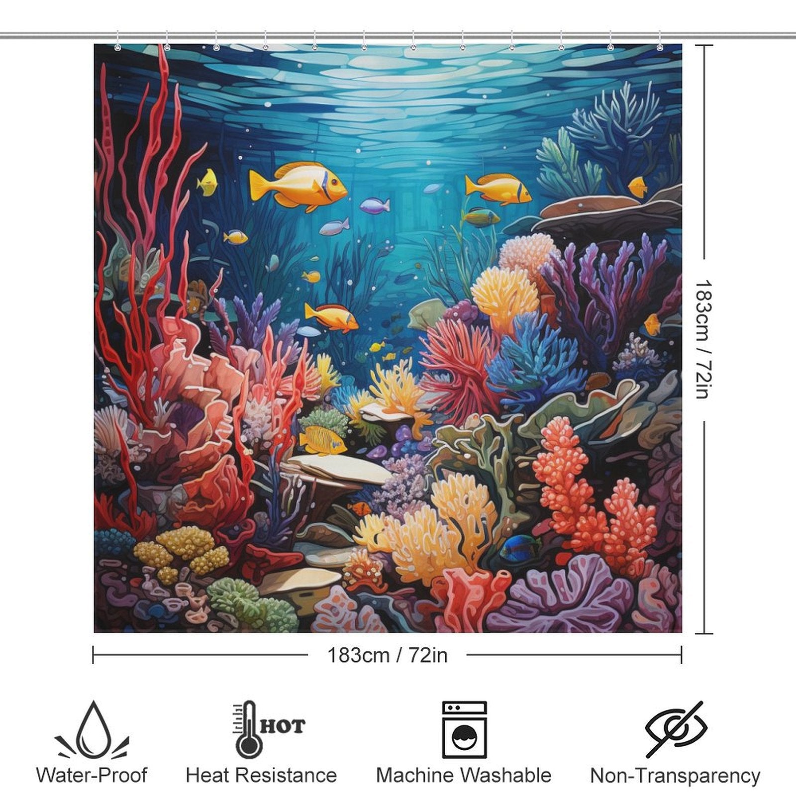 Coral Reef Aquarium Shower Curtain