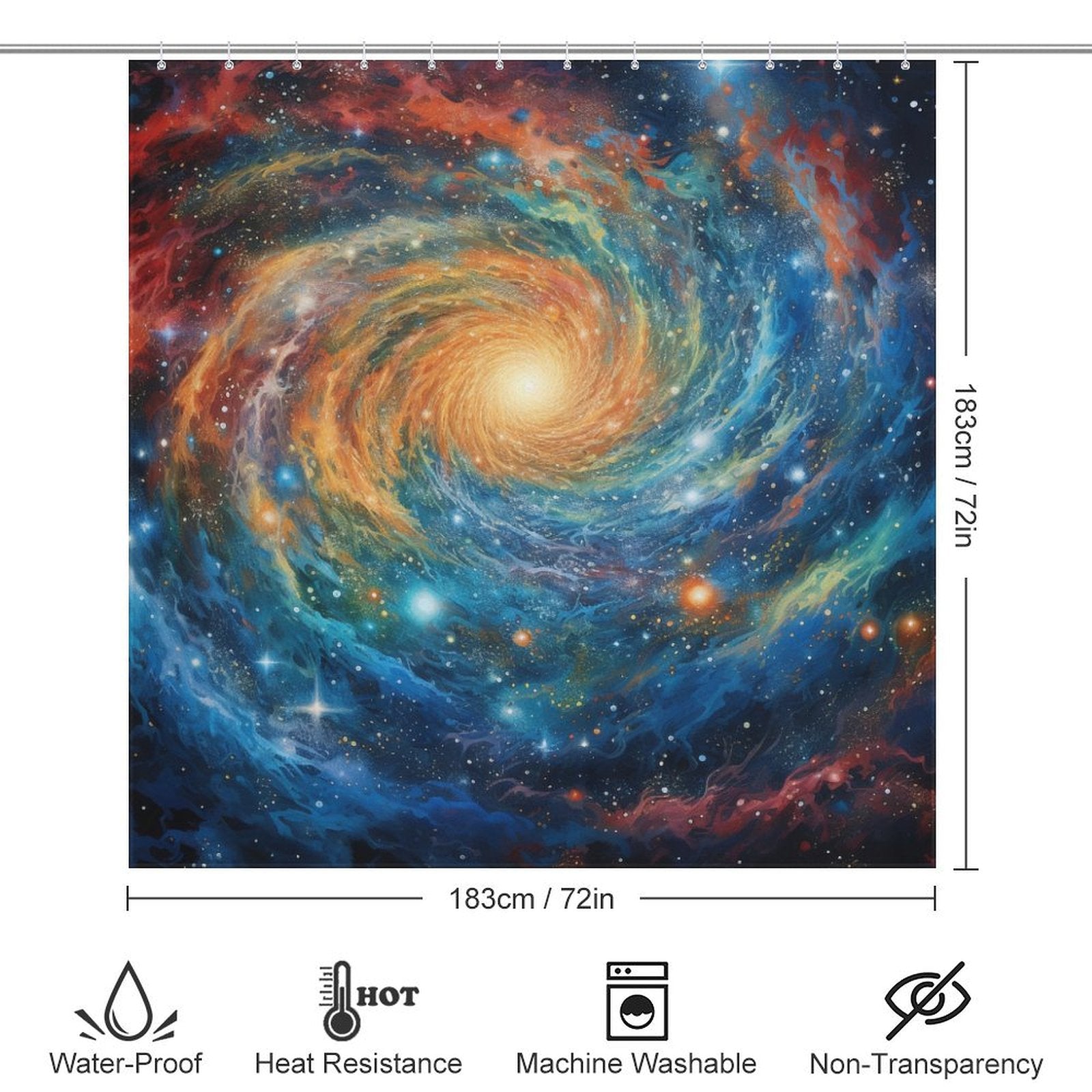 Cosmic Adventure Space Shower Curtain