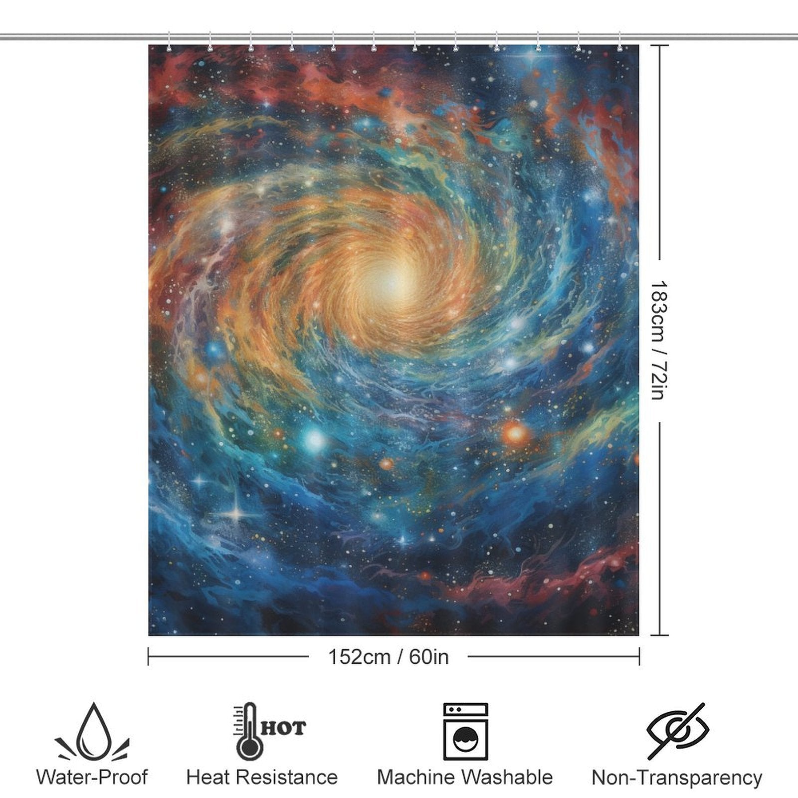 Cosmic Adventure Space Shower Curtain