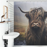 Country Chic Highland Cow Shower Curtain