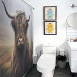 Country Chic Highland Cow Shower Curtain