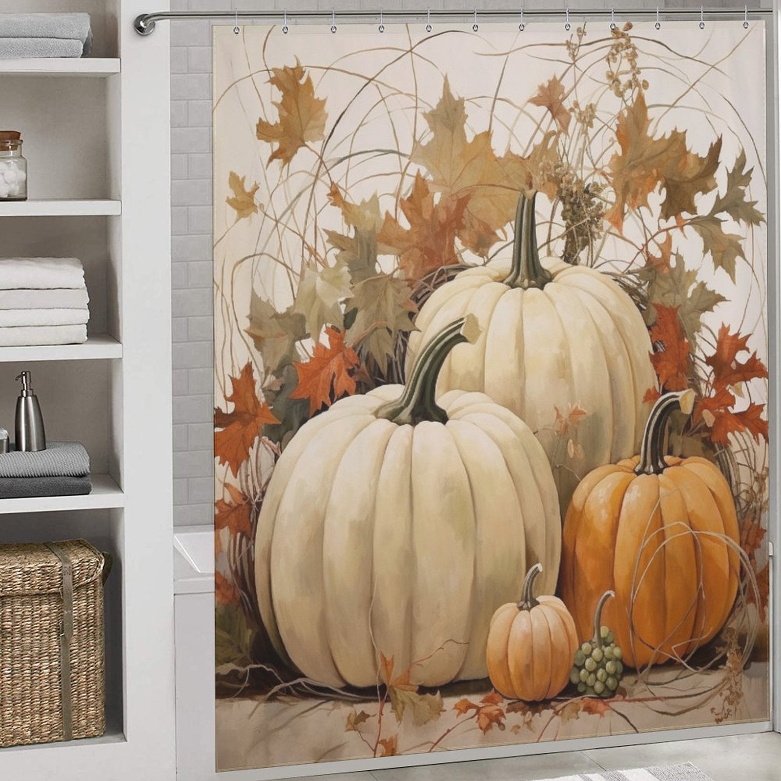 Cozy Pumpkin Shower Curtain