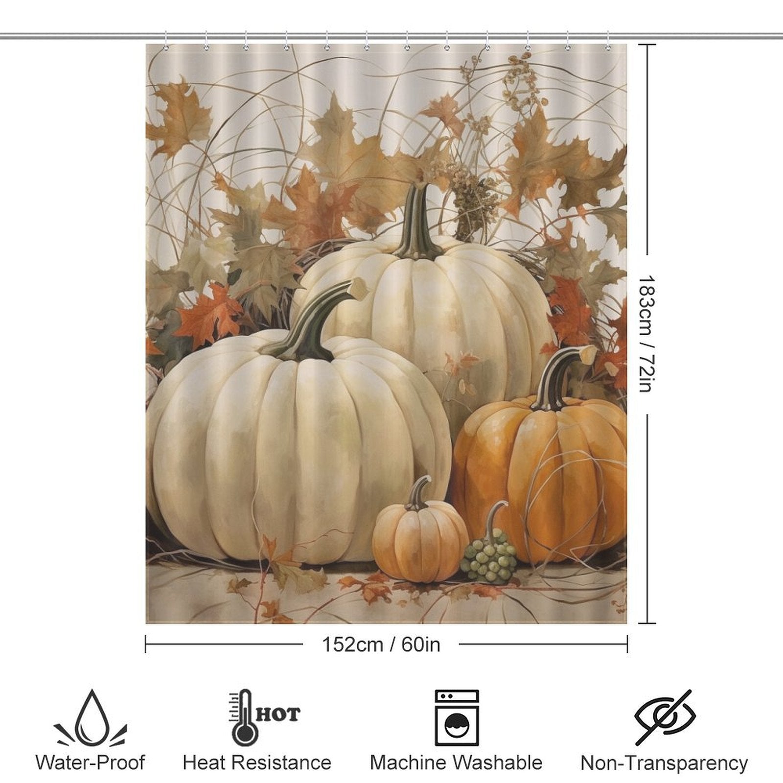 Cozy Pumpkin Shower Curtain