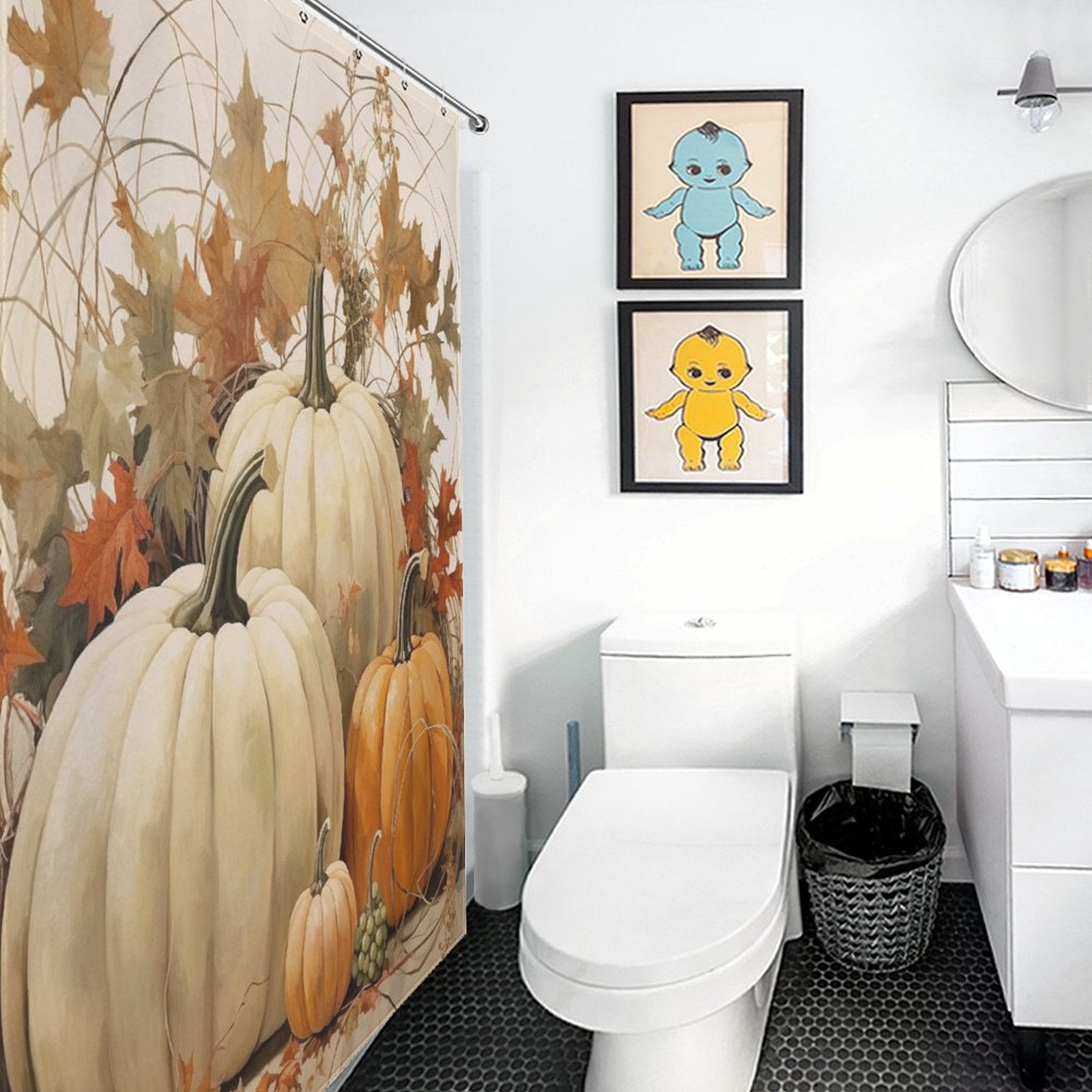 Cozy Pumpkin Shower Curtain