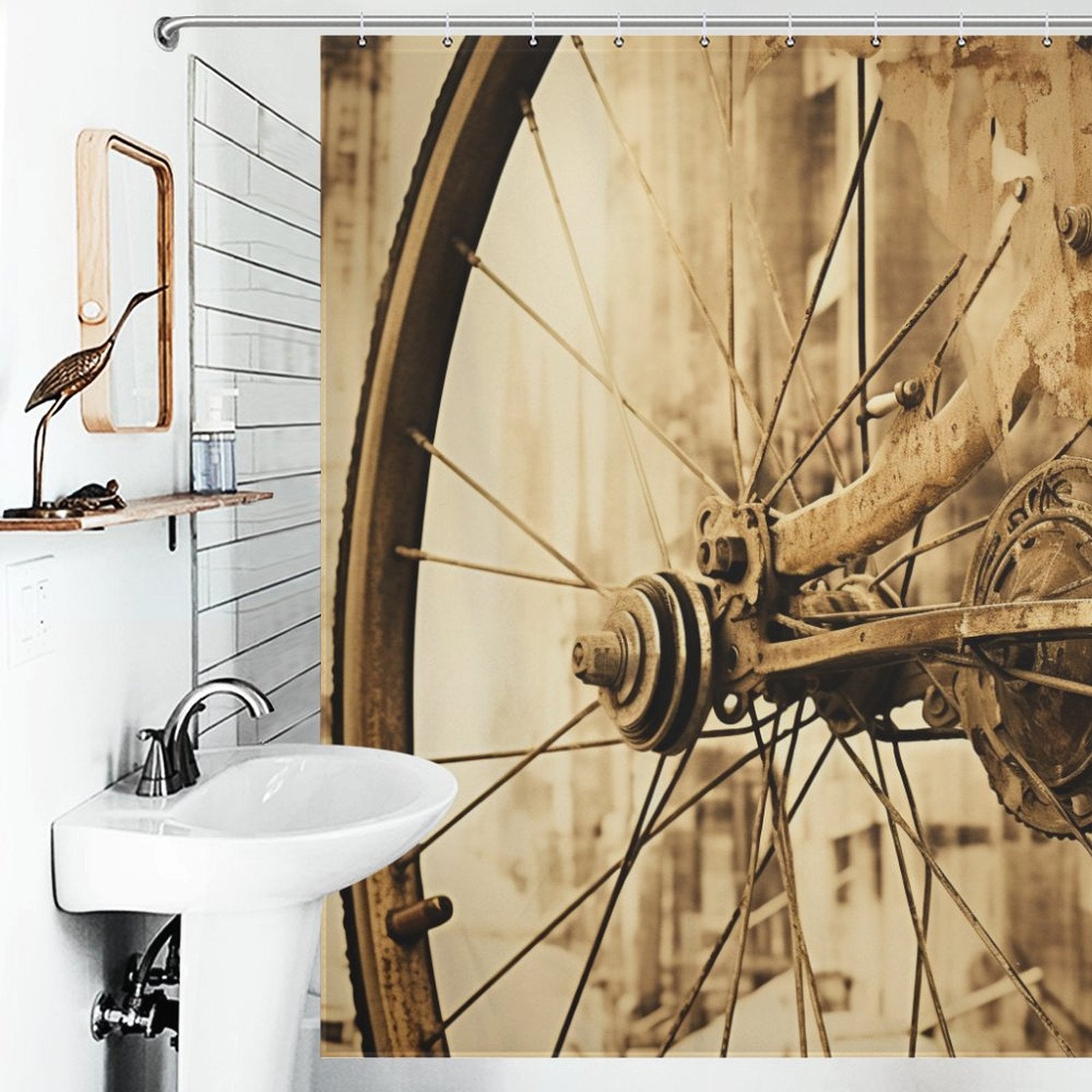 Cruiser Bicycle Shower Curtain