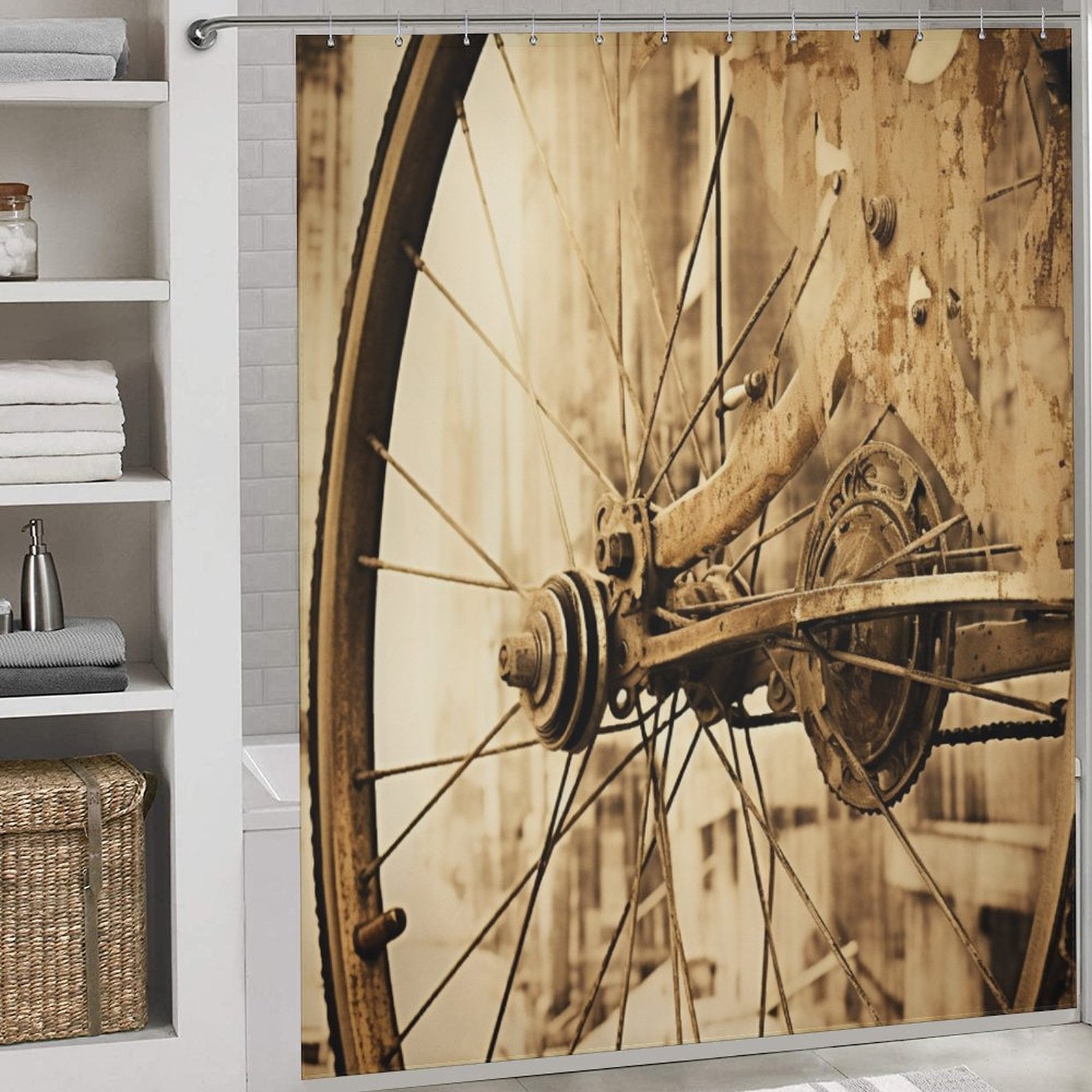 Cruiser Bicycle Shower Curtain