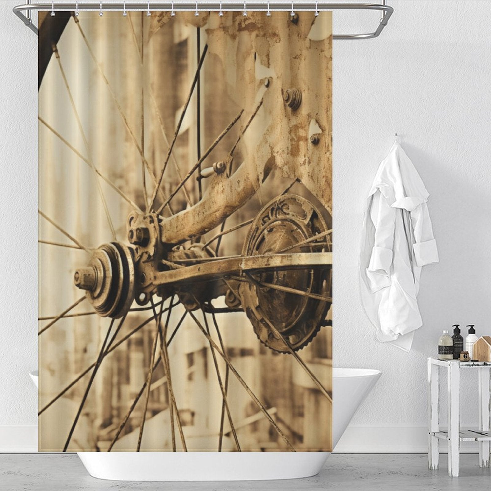 Cruiser Bicycle Shower Curtain