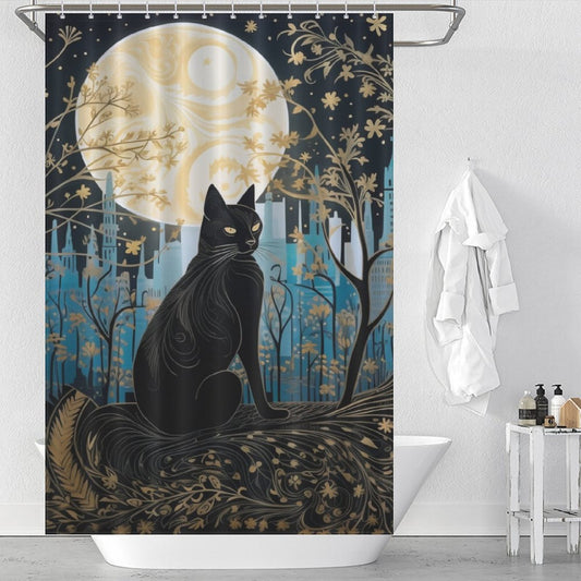 CuriosityUnfolded Cat Shower Curtain