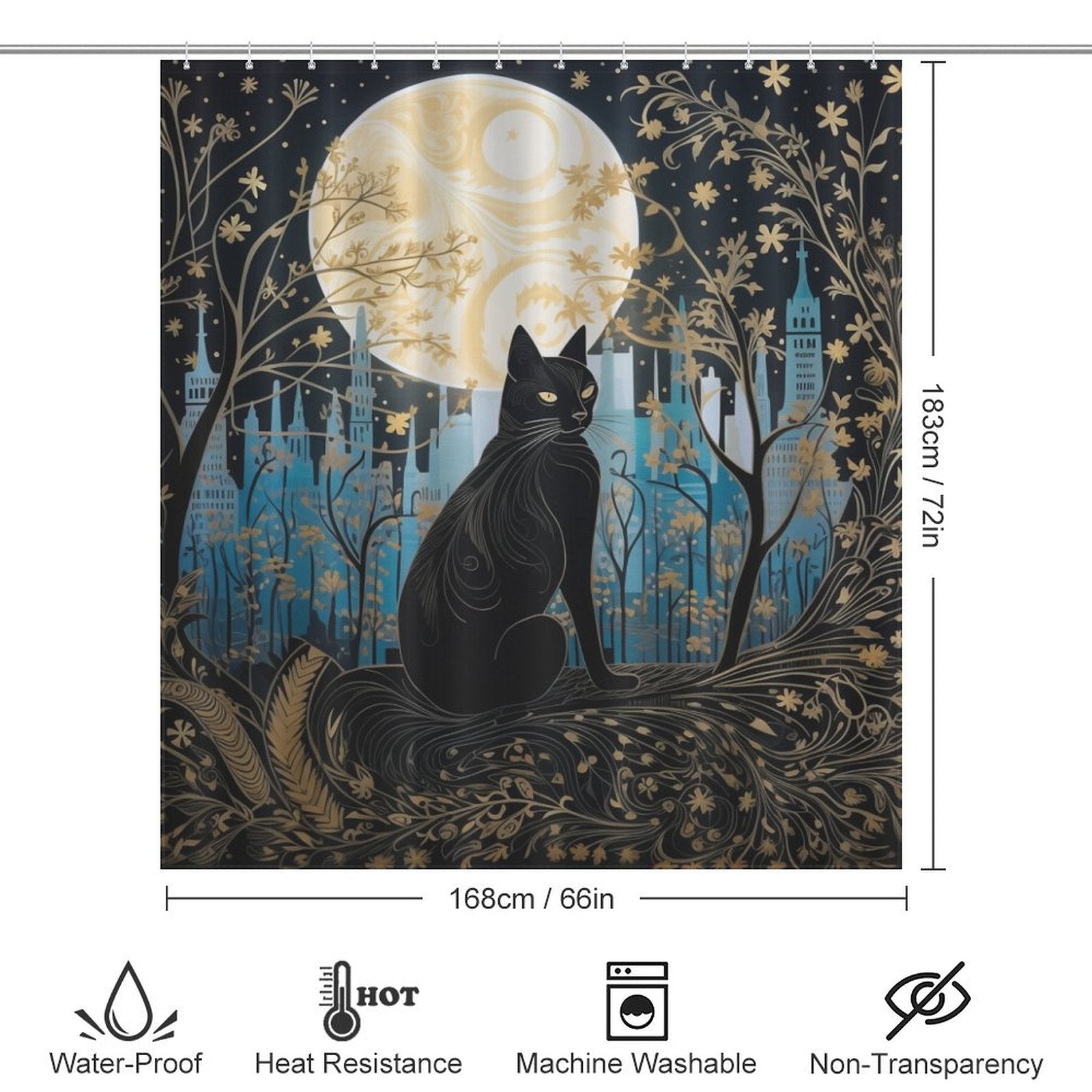 CuriosityUnfolded Cat Shower Curtain