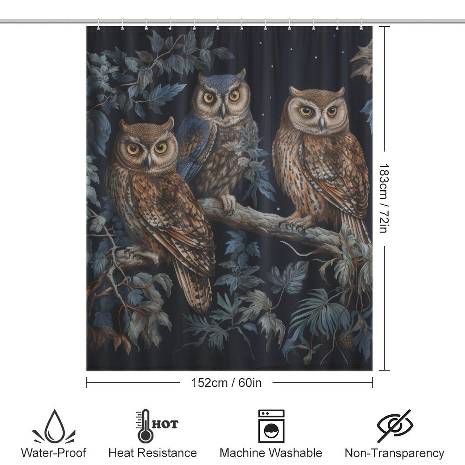 Curious Owl Shower Curtain