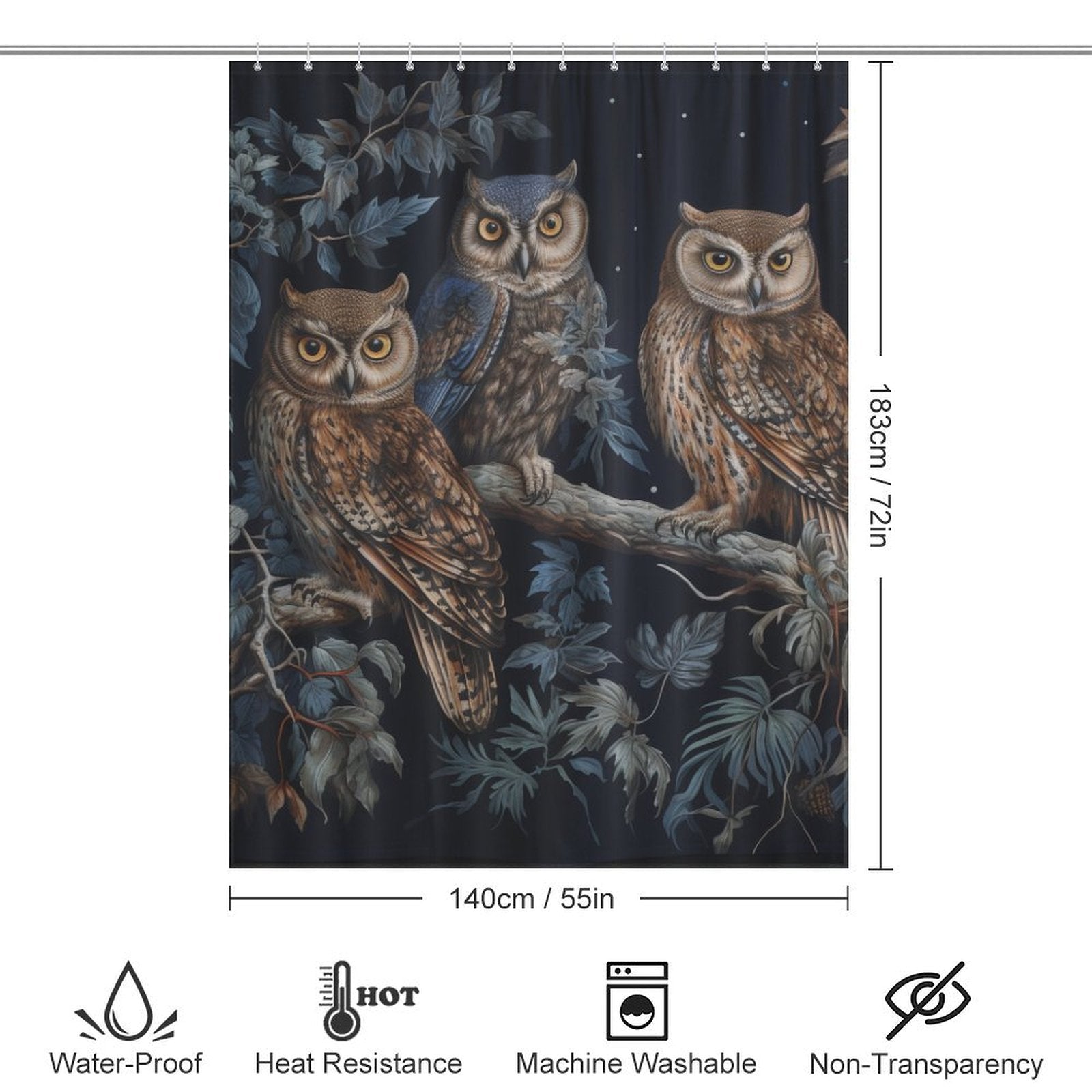 Curious Owl Shower Curtain