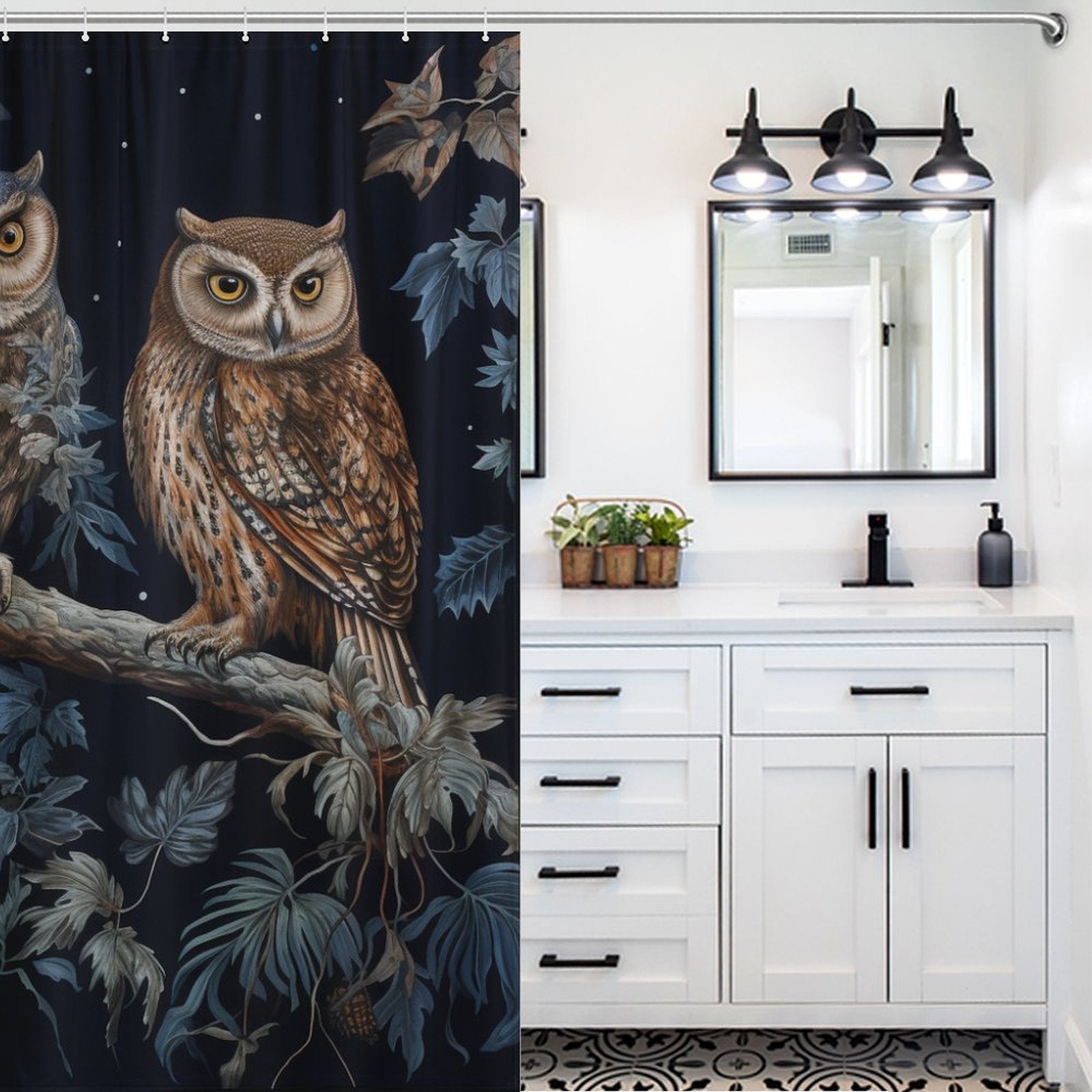 Curious Owl Shower Curtain