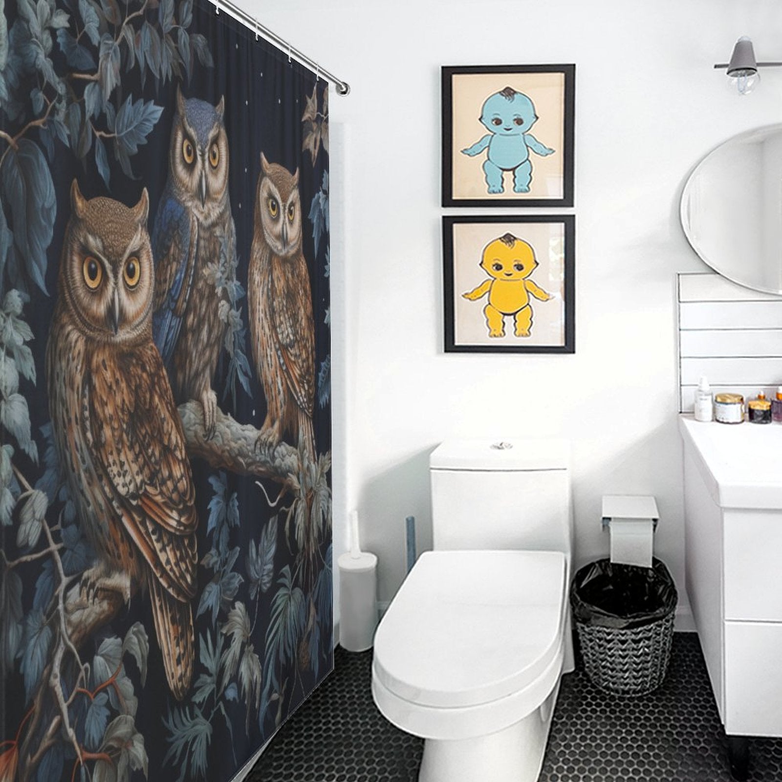 Curious Owl Shower Curtain