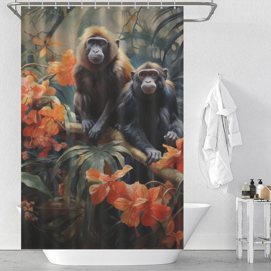 Curious Primates Monkey Shower Curtain