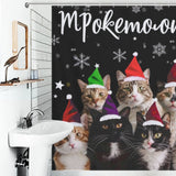 Cute Christmas_Cat_Shower_Curtain