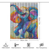 Cute Colourful Happy Elephant Shower Curtain