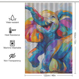 Cute Colourful Happy Elephant Shower Curtain