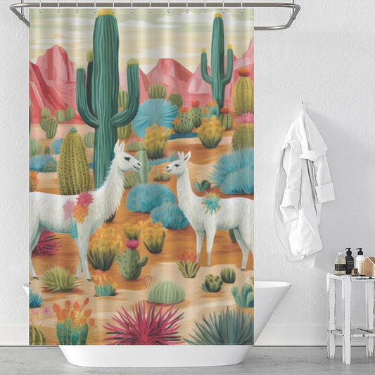 Cute Llama Shower Curtain