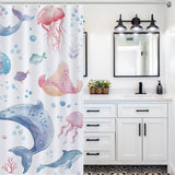 Cute Sealife Ocean Shower Curtain