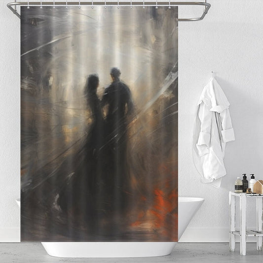 Dance of Seen Unseen Shadow Shower Curtain