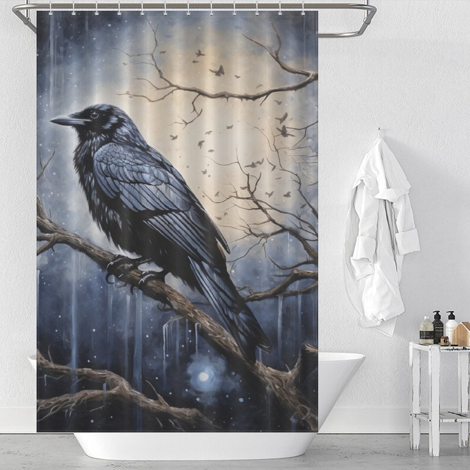 DarkArt Raven Shower Curtain