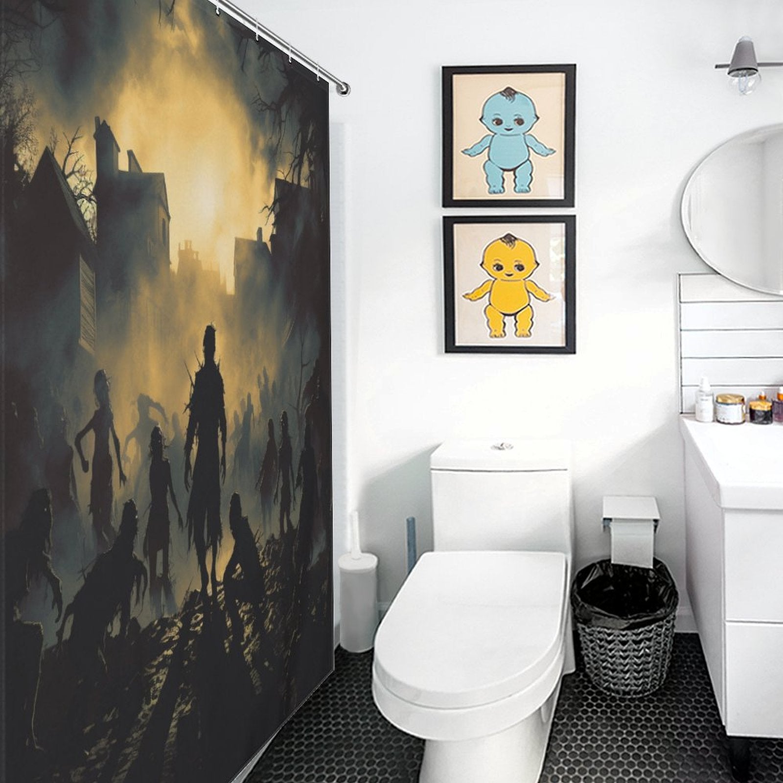 Dark Fantasy Zombie Shower Curtain