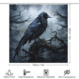 Dark Raven Shower Curtain