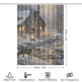 Deer and Fox Winter Shower Curtain